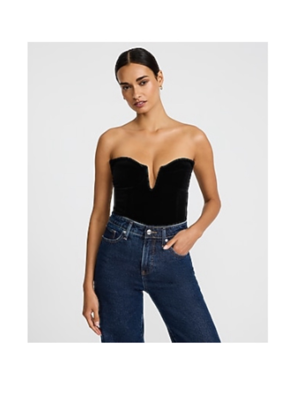Express NWT velvet thong bodysuit size small